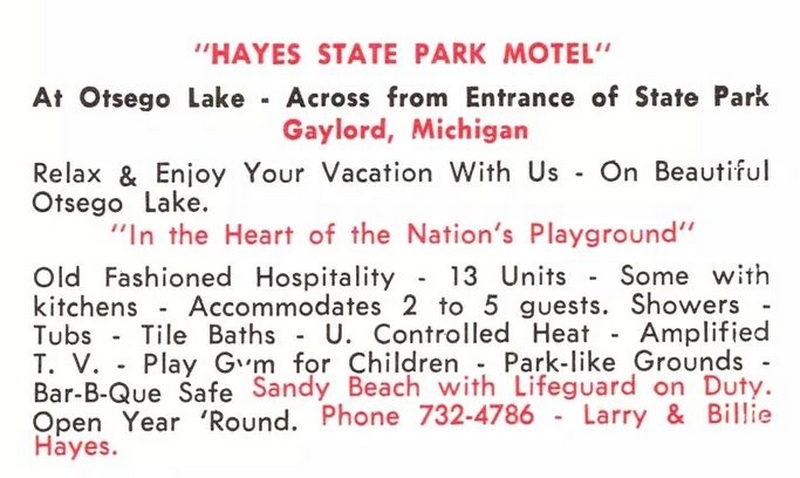 Hayes State Park Motel - Postcard (newer photo)